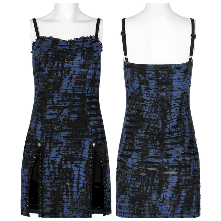 Edgy Women's Sequin Mini Dress with Lace Detail - image 3