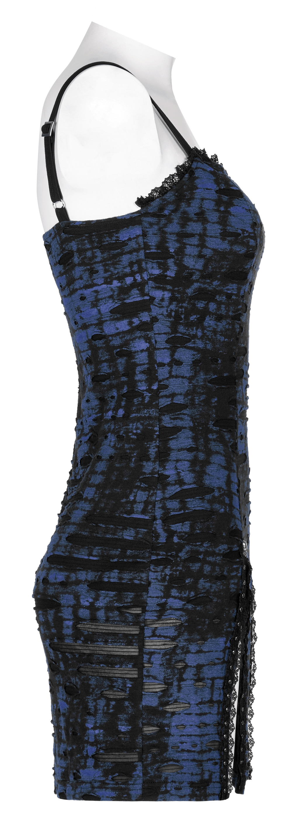 Edgy Women's Sequin Mini Dress with Lace Detail - image 5