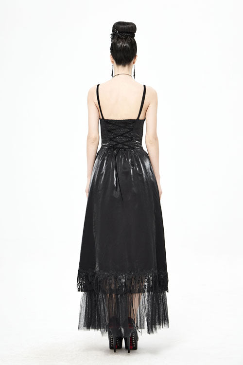 Black Gothic Tube Top Layered Womens Dress - Product - 6