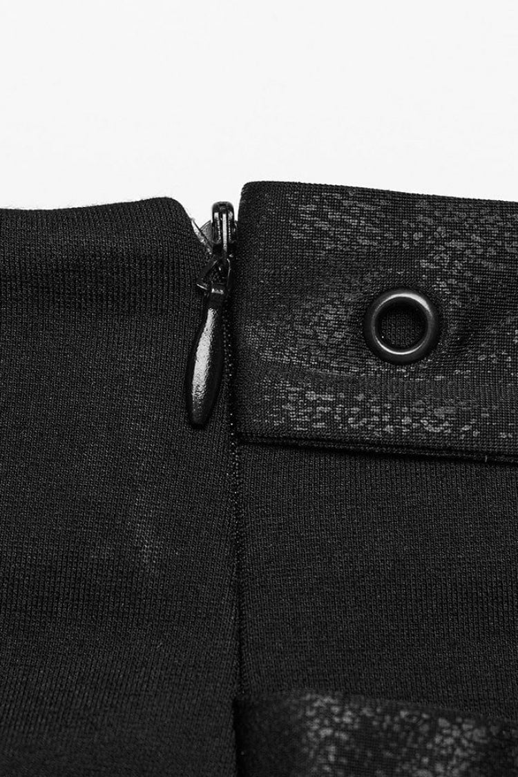 Black Flowing Tassel Women's Punk Skirt - Product - 8