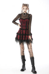 Black Long Sleeves Irregular Sheer Mesh Women's Daily Gothic Top - Product - 6
