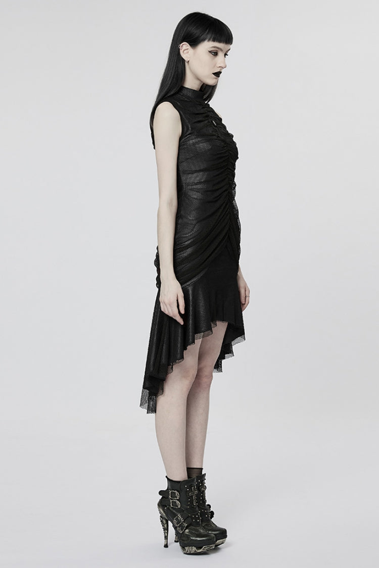 Sleeveless Slim Mesh Fishtail Women's Gothic Dress 2 Colors - Product - 2
