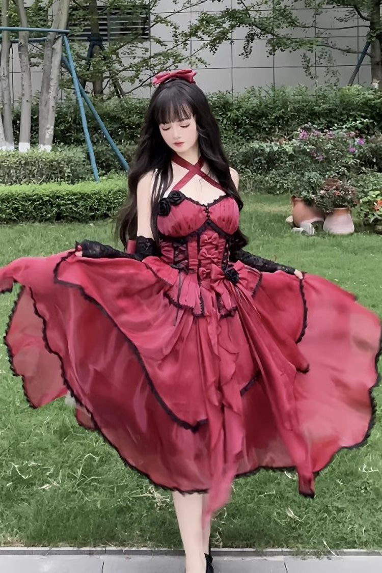 Gorgeous Hanayome Bowknot Sweet Elegant Lolita Jsk Dress 6 Colors - Wine - 5