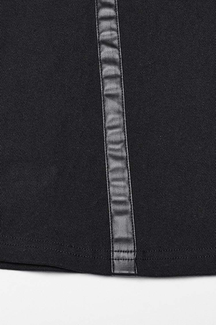 Black Mesh Rivet Women's Punk Flared Pants - Product - 8