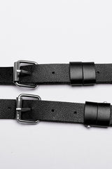 Black Adjustable Faux Leather Waist and Leg Men's Steampunk Harness - Product - 7