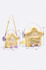 Yellow Plush Headphone Star Embroidered Cartoon Sweet Lolita Itabag - Product - 3