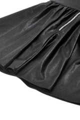 Black Halterneck Zippered Chain-Decorated Eyelet Women's Punk Faux Leather Dress - Product - 18