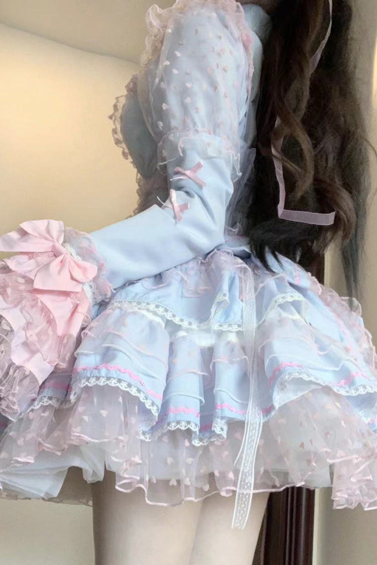 Pray for Dopamine Multi-layer Ruffle Lace Sweet Lolita Jsk Dress 5 Colors - Product - 9