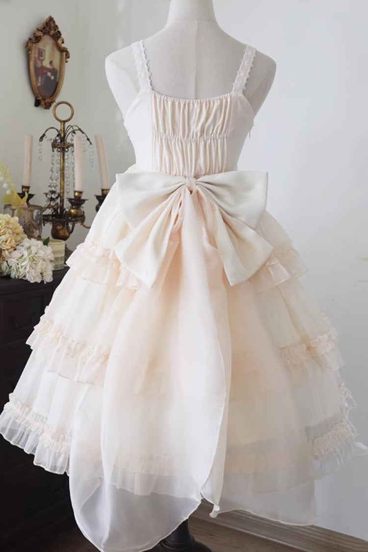 Star Gauze Romance Multi-layer Ruffle Bowknot Sweet Elegant Princess Lolita Jsk Dress 2 Colors - Product - 9