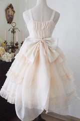Star Gauze Romance Multi-layer Ruffle Bowknot Sweet Elegant Princess Lolita Jsk Dress 2 Colors - Product - 9