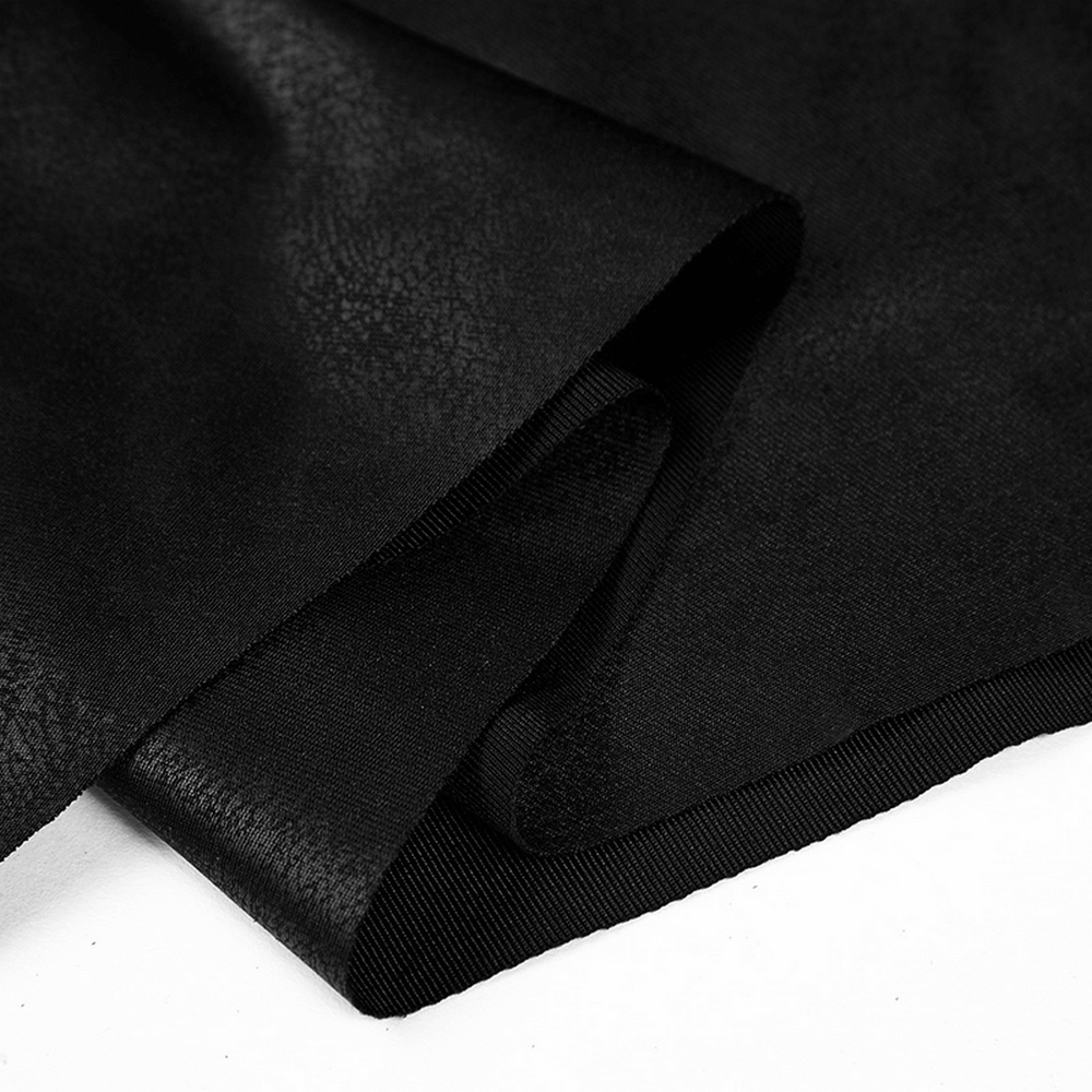 Elegant Black Gothic Mesh Lace High Slit Witch Dress - image 9
