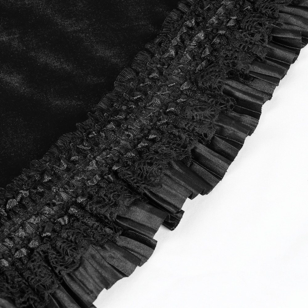 Elegant Black Lace Evening Dress with Beads and Chains - image 12