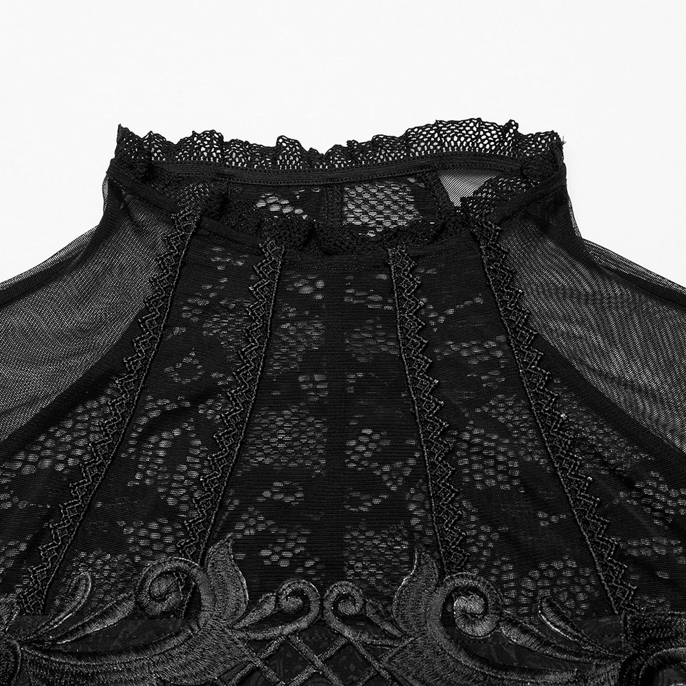 Elegant Black Lace Off the Shoulder Long Party Dress - image 8