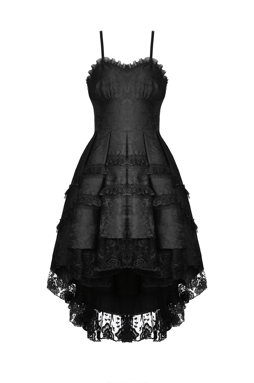Elegant Black Lace Tiered Evening Dress - Perfect for Events - image 4