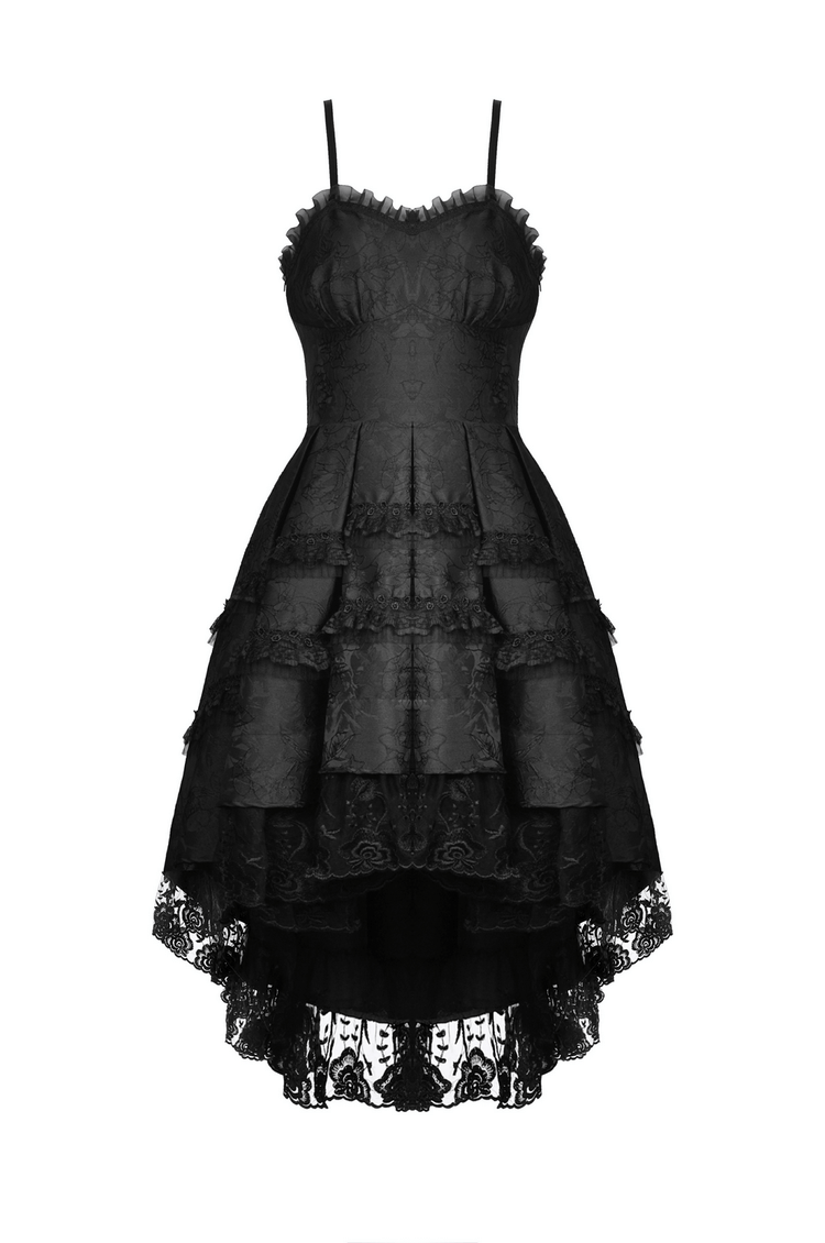 Elegant Black Lace Tiered Evening Dress - Perfect for Events - image 4