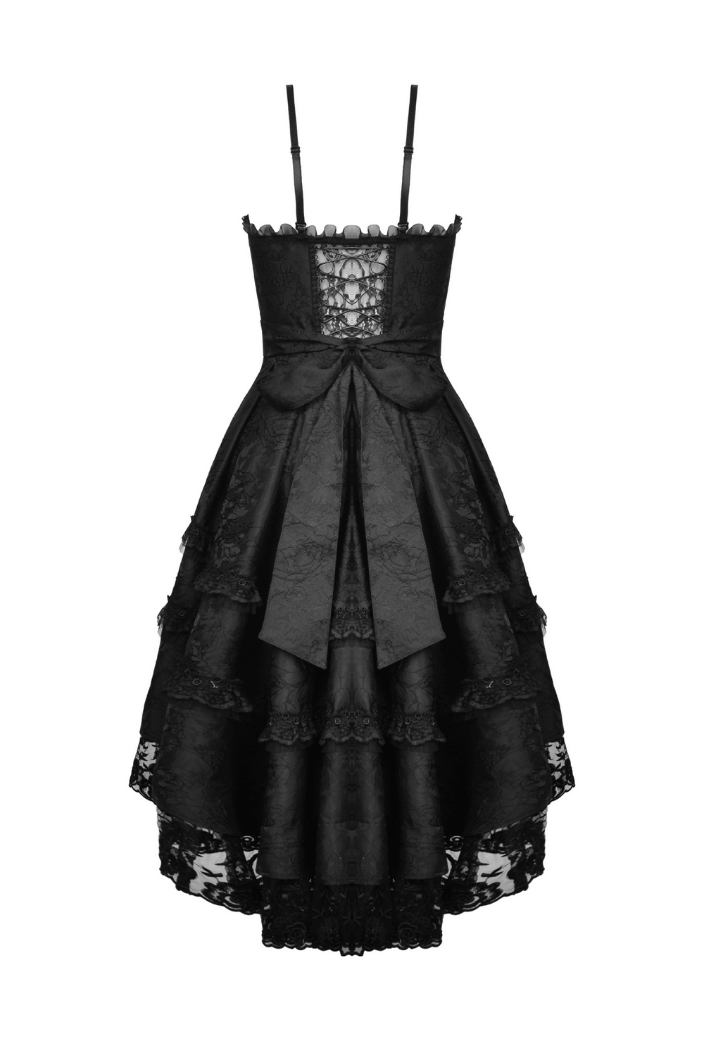 Elegant Black Lace Tiered Evening Dress - Perfect for Events - image 5