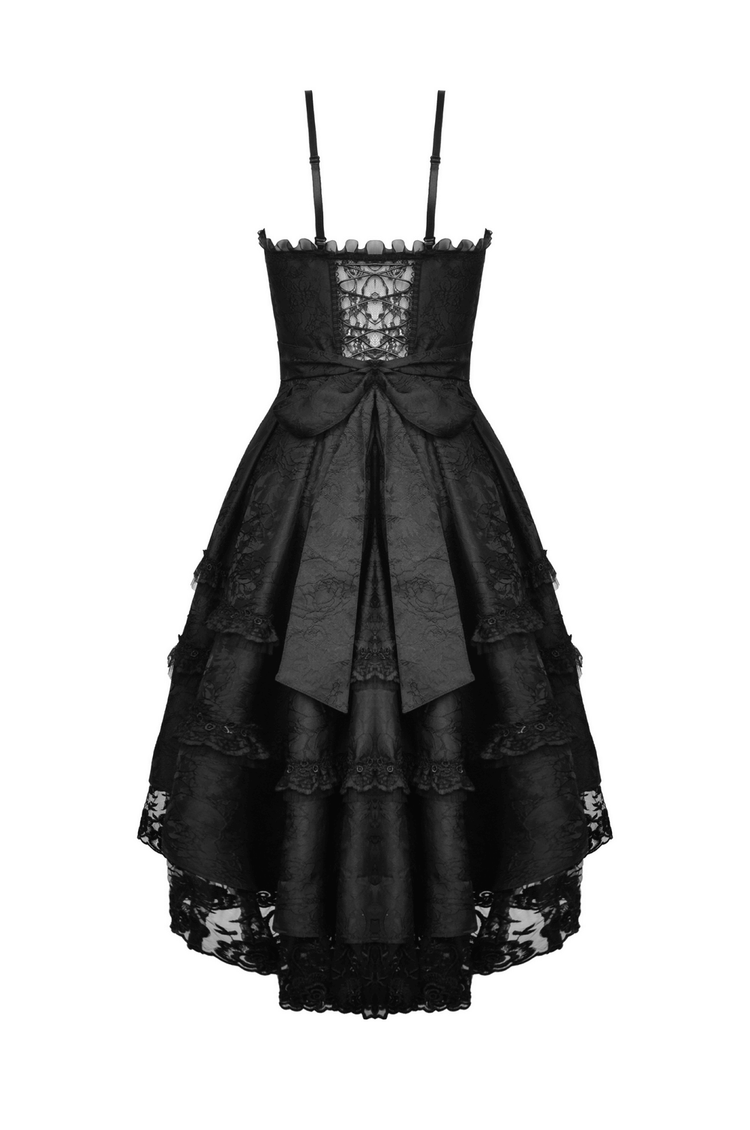 Elegant Black Lace Tiered Evening Dress - Perfect for Events - image 5