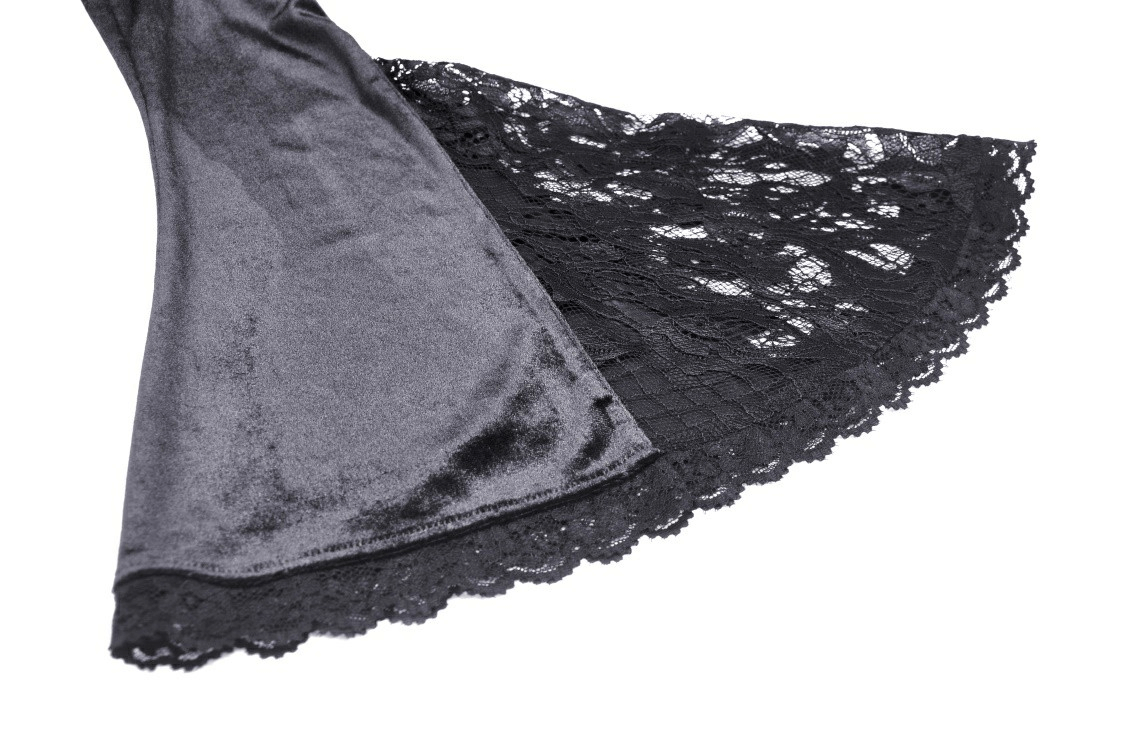 Elegant Black Lace Victorian Gown for Evening Events - image 7