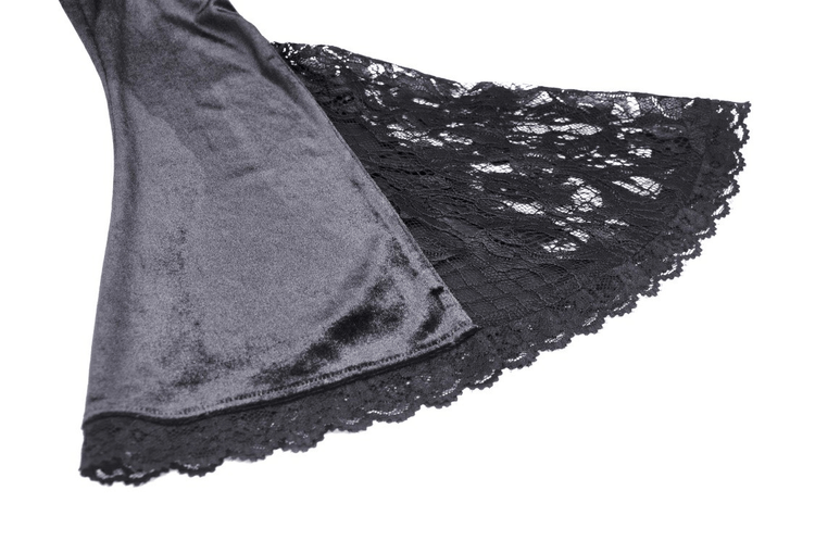 Elegant Black Lace Victorian Gown for Evening Events - image 7