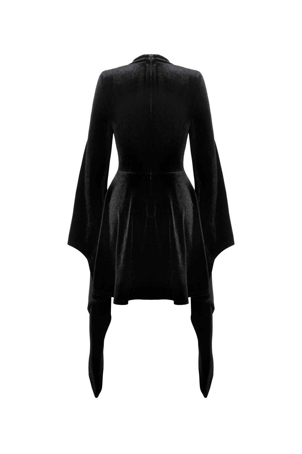 Elegant Black Velvet Lace-Up Gothic Dress for Women - image 5