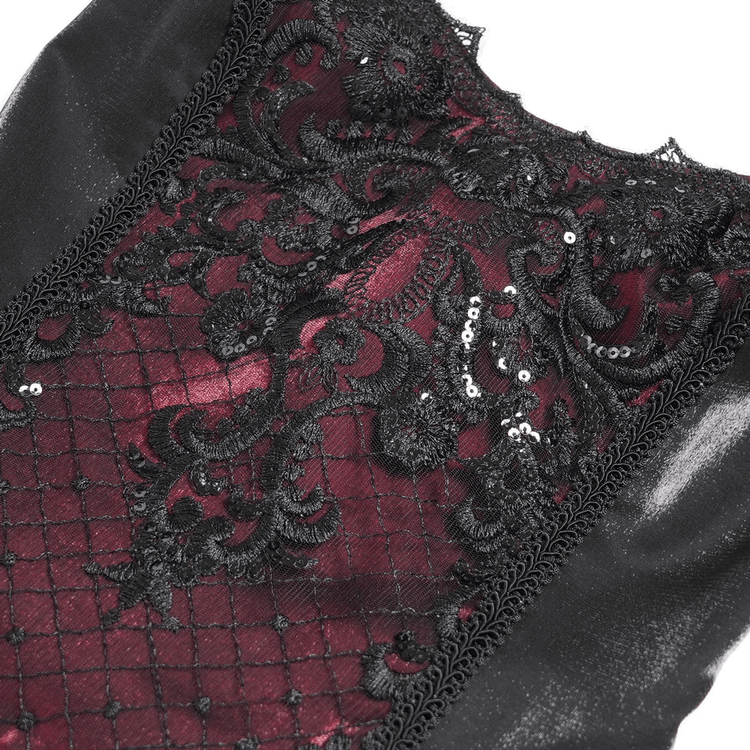 Elegant Corset Dress with Lace Layers and Beaded Trim - image 8