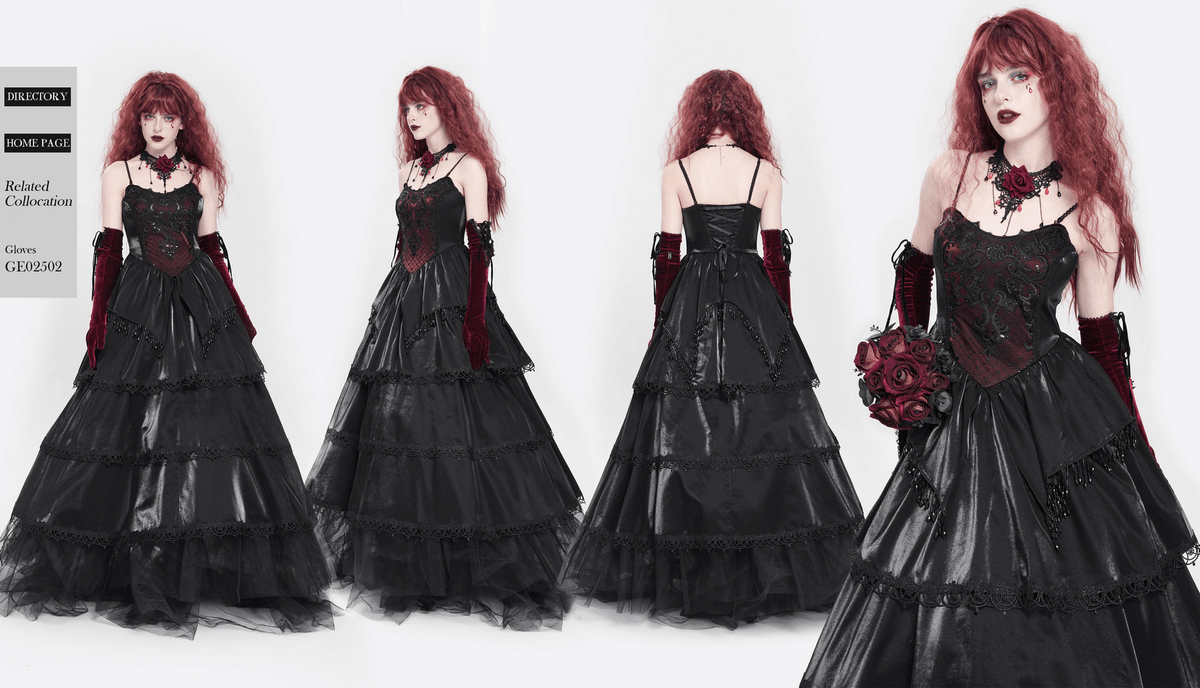 Elegant Corset Dress with Lace Layers and Beaded Trim - image 20