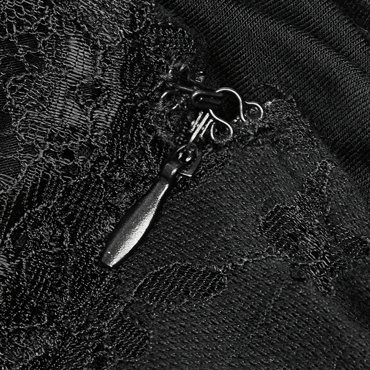 Elegant Dark Gothic Lace Strap Backless Dress - image 9