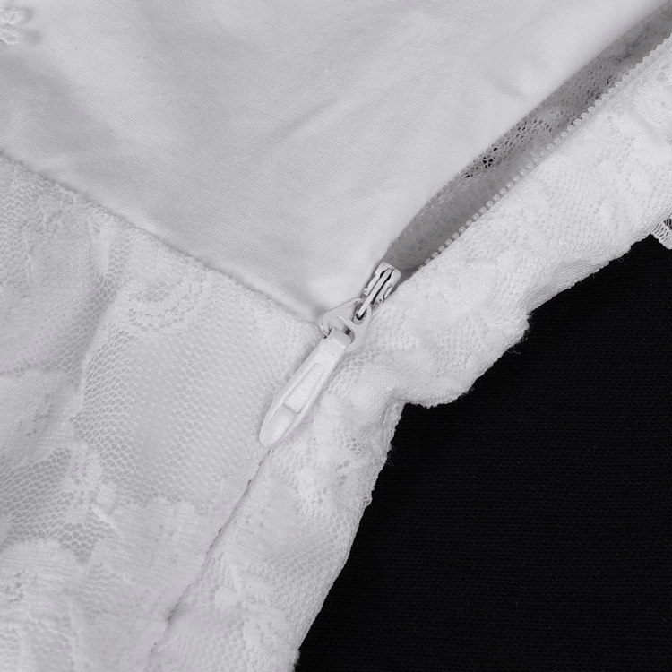 Elegant Female White Halter Dress with Ruffle Details - image 13