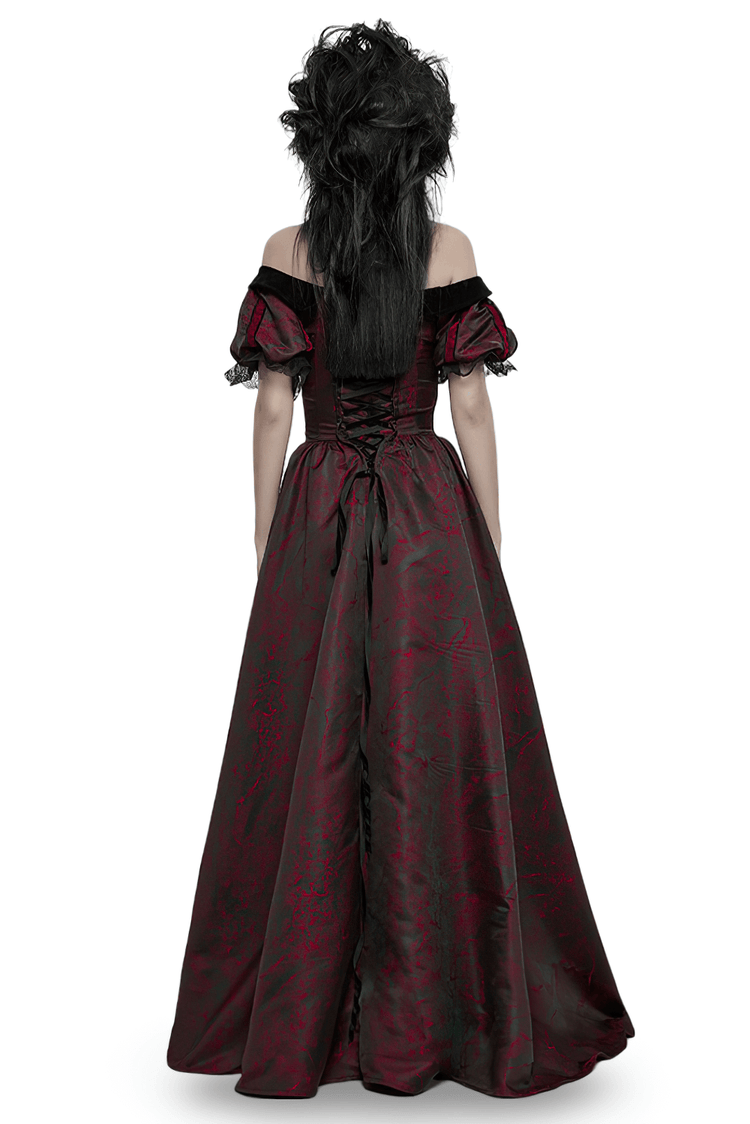 Elegant Gothic Ball Gown - Off-Shoulder Victorian Dress - image 2