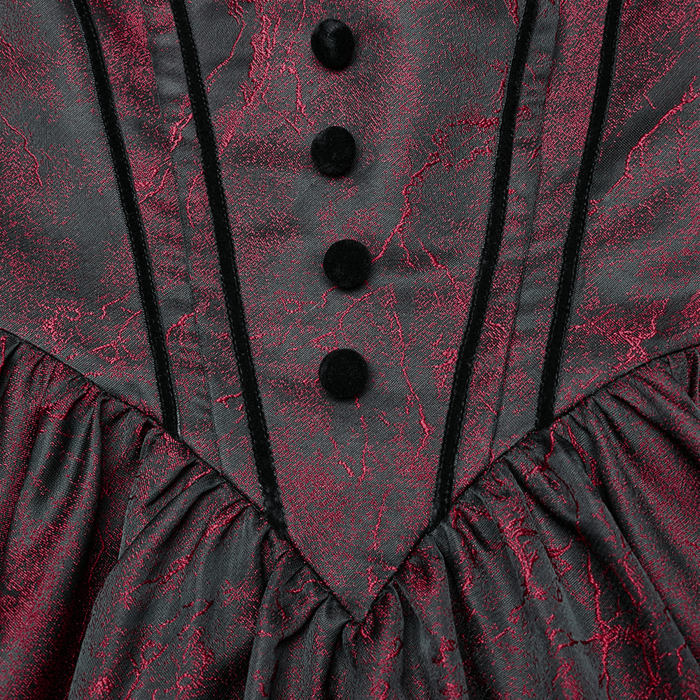 Elegant Gothic Ball Gown - Off-Shoulder Victorian Dress - image 8