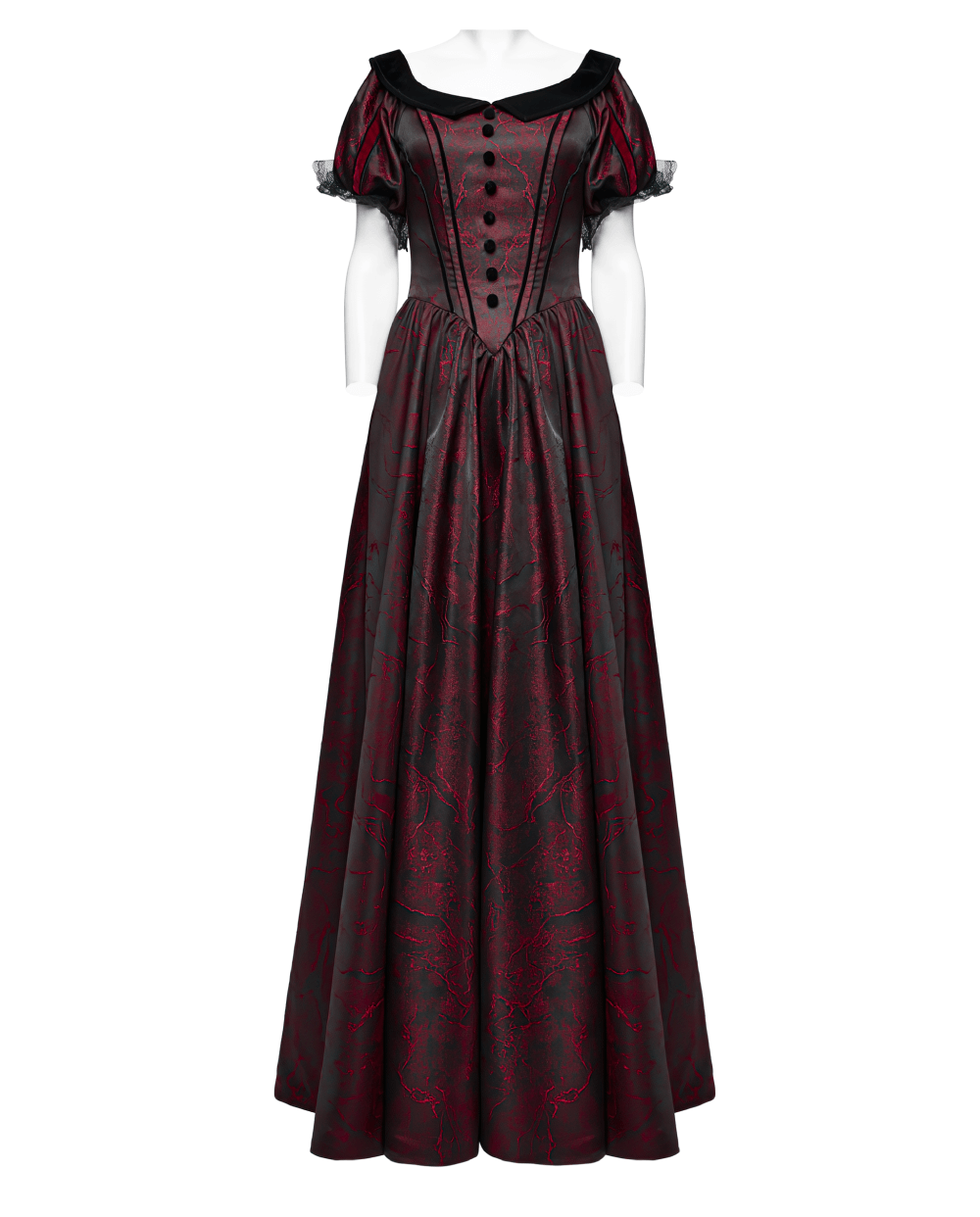 Elegant Gothic Ball Gown - Off-Shoulder Victorian Dress - image 4