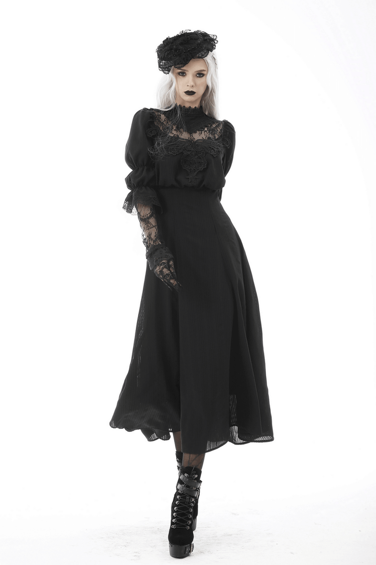 US SALE of Elegant Gothic Lace Bustier Dress with Maxi Skirt - image 14