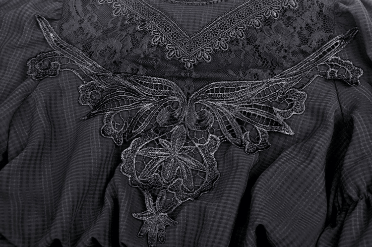Elegant Gothic Lace Bustier Dress with Maxi Skirt - image 8