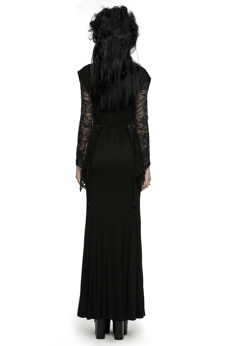 Elegant Gothic Lace Sleeved Maxi Dress for Women - image 2