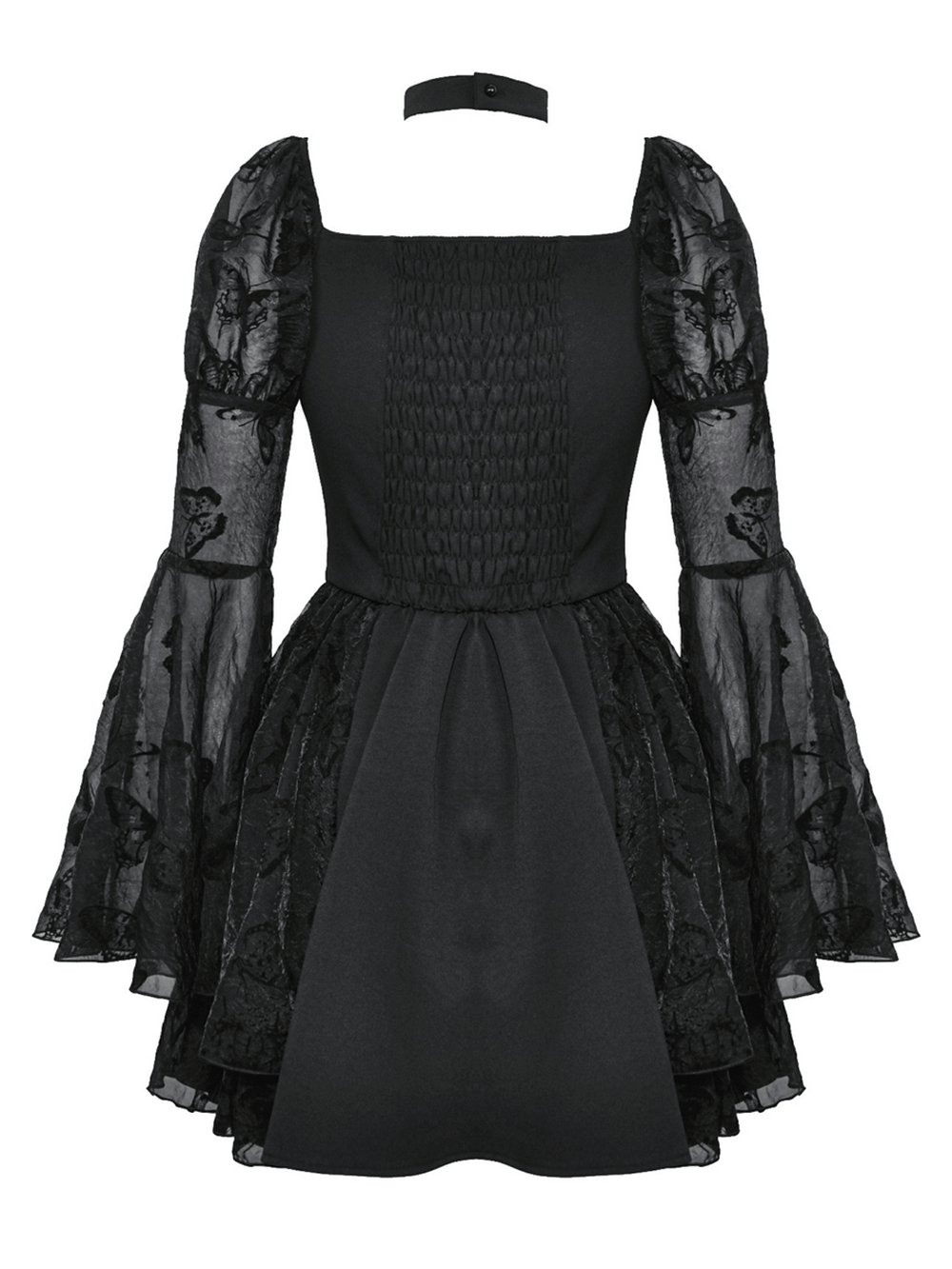 Elegant Gothic Mini Dress with Butterfly Accents - image 5