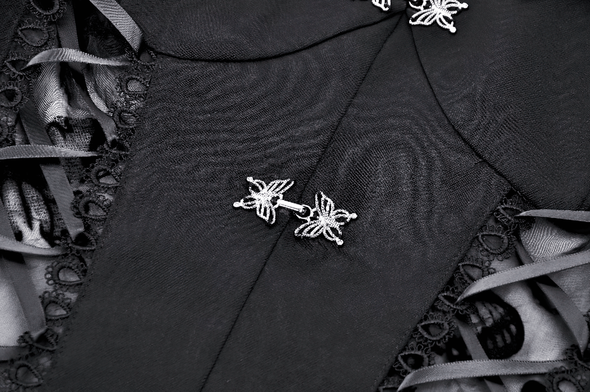 Elegant Gothic Mini Dress with Butterfly Accents - image 8