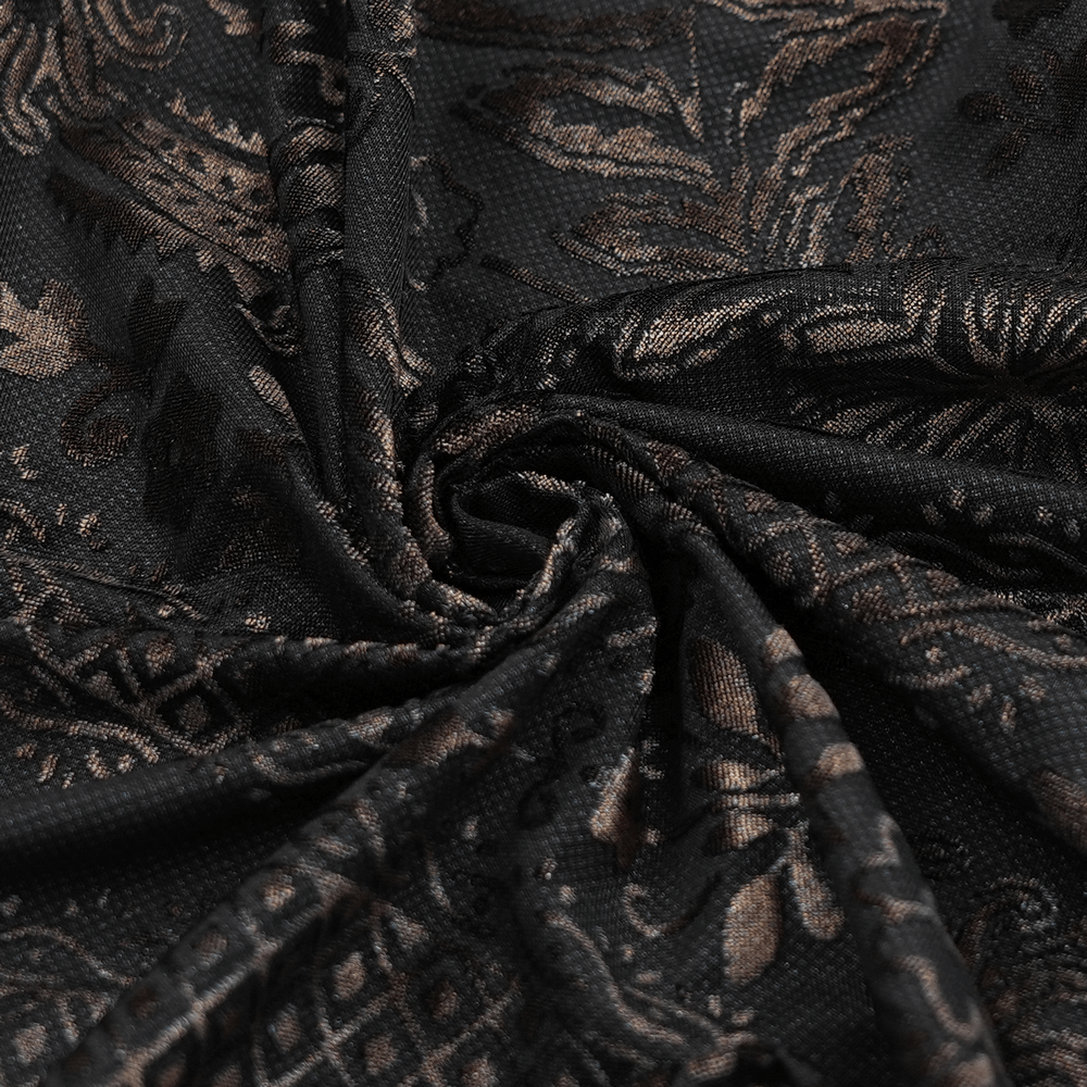 Elegant Long Gothic Lace Dress with Chain Detail - image 11
