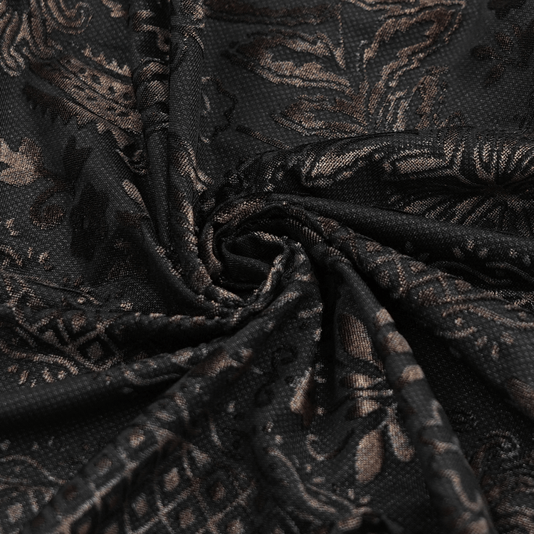 Elegant Long Gothic Lace Dress with Chain Detail - image 11