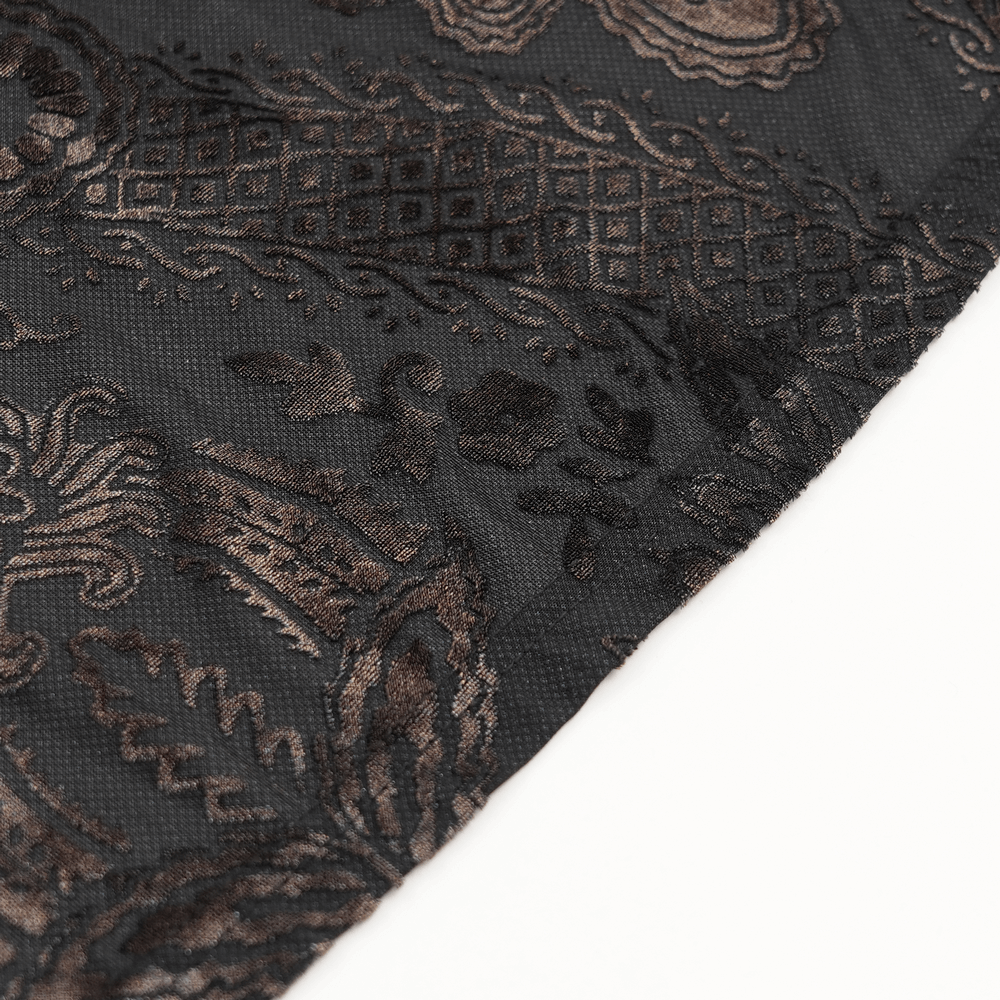 Elegant Long Gothic Lace Dress with Chain Detail - image 7