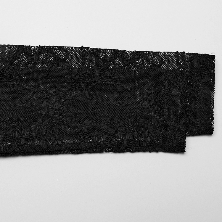 Elegant Long Sleeved Lace Slim Fit Black Formal Dress - image 8