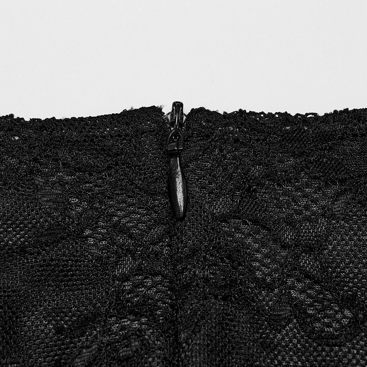 Elegant Long Sleeved Lace Slim Fit Black Formal Dress - image 9