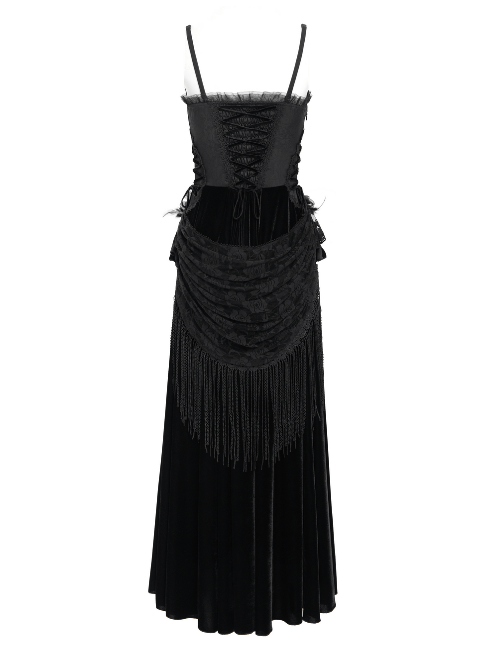Elegant Maxi Dress with Lace Corset and Beaded Detail - image 5