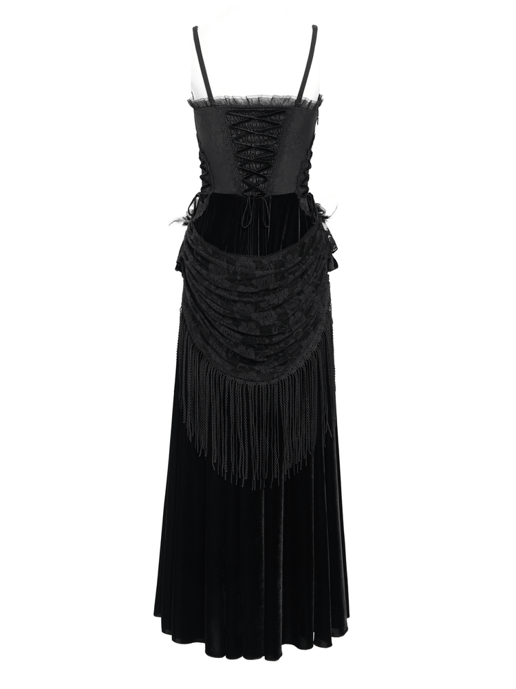 Elegant Maxi Dress with Lace Corset and Beaded Detail - image 5