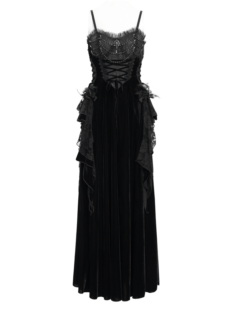 Elegant Maxi Dress with Lace Corset and Beaded Detail - image 4