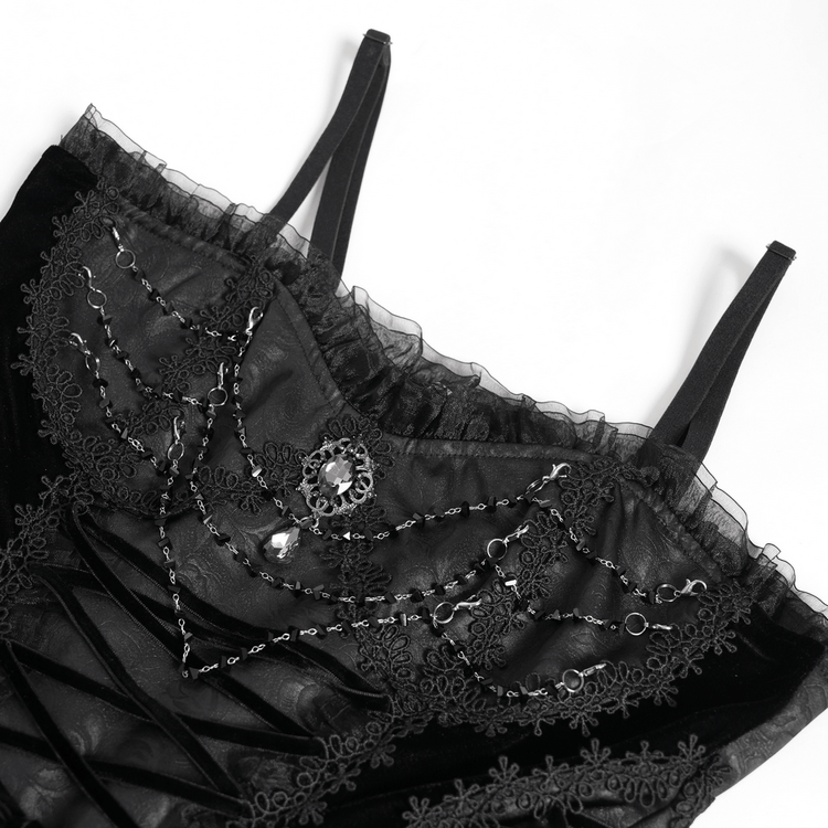 Elegant Maxi Dress with Lace Corset and Beaded Detail - image 8