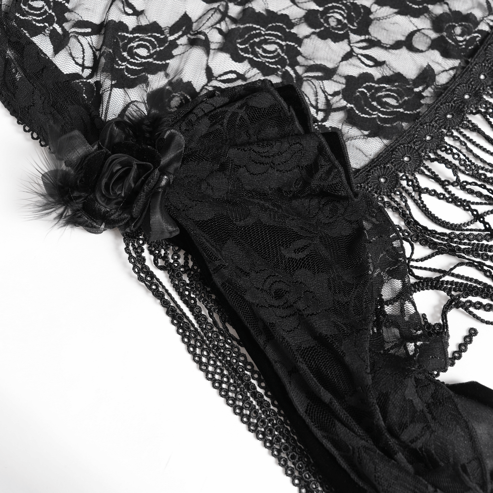 Elegant Maxi Dress with Lace Corset and Beaded Detail - image 17