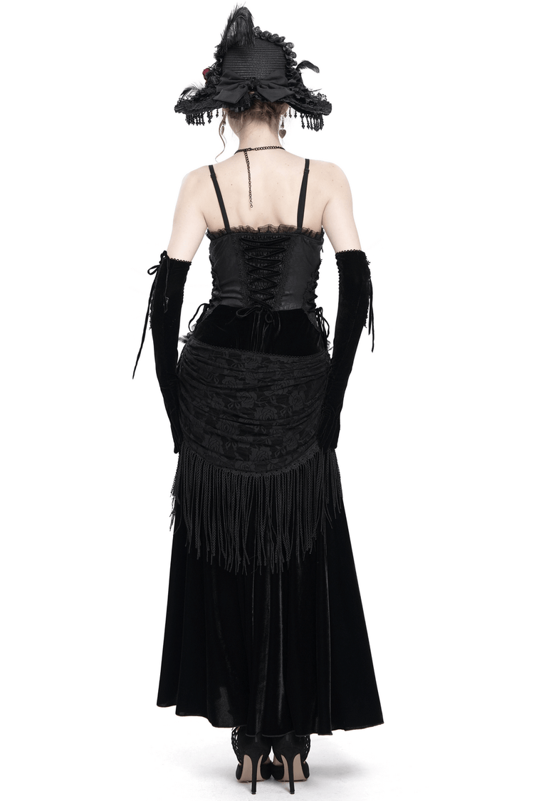 Elegant Maxi Dress with Lace Corset and Beaded Detail - image 2