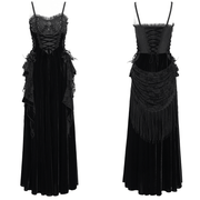 Elegant Maxi Dress with Lace Corset and Beaded Detail - image 3