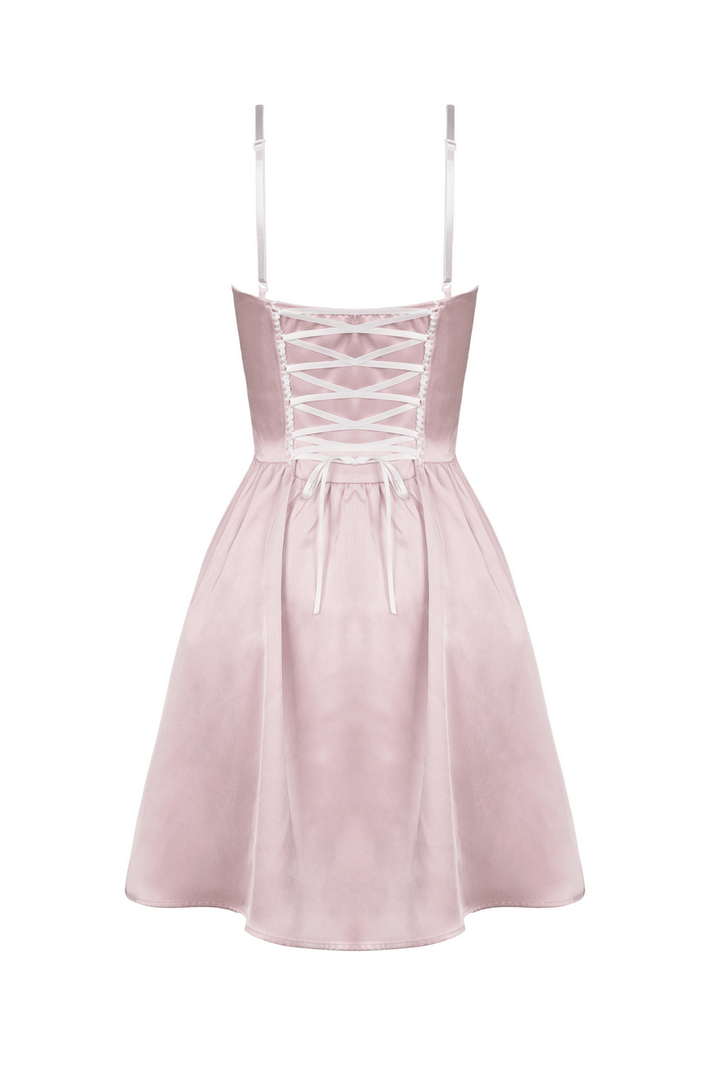 Elegant Pink Satin Bow Dress for Evening Events - image 5