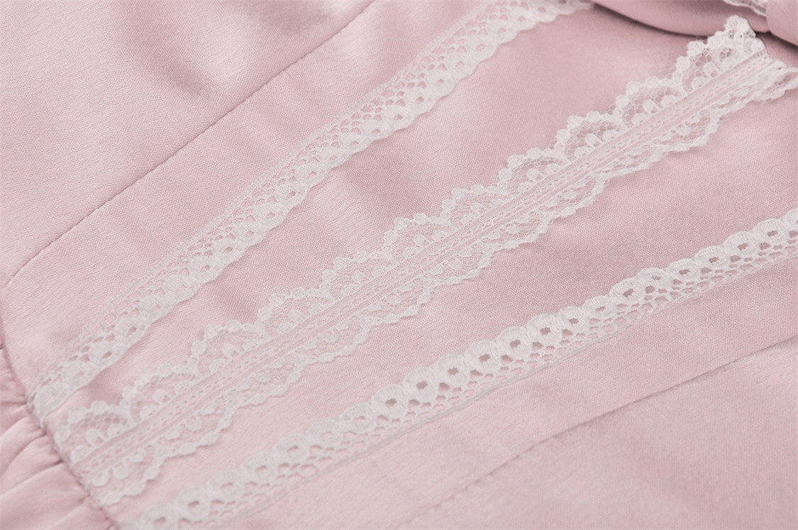 Elegant Pink Satin Bow Dress for Evening Events - image 8